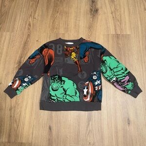 Zara X The Avengers Marvel Comics Sweatshirt Kids Size 4-5 Years